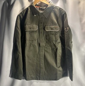 LEGENDARY WHITETAILS MEN'S JOURNEYMAN RUGGED SHIRT JACKet Medium DARK ARMY - Picture 1 of 5