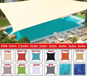 Schwerlast Sonnenschirm Garten Terrasse Segel Wasserdicht Rechteck Markise Baldachin - Bild 1 von 21