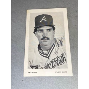Vintage 1985 Paul Runge 3x5 Atlanta Braves Team Issue Photo Baseball Card Autogr - Picture 1 of 5