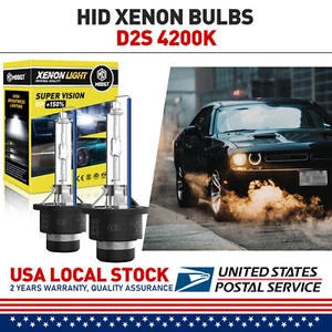 2 X D2S 4300K Warm White HID Xenon Headlight Light Bulbs Replacement - Bild 1 von 9