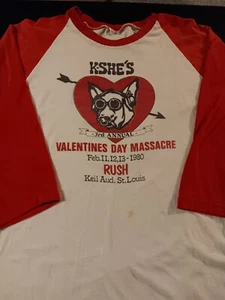 Rush 1980 Vintage Tour T Shirt RARE KSHE 95 St Louis Classic Hard Rock Band VTG - Picture 1 of 3