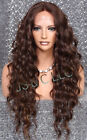 Human Hair Blend Full Lace Front Wig Heat OK Monofilament JSNX Brown mix 4/27/30