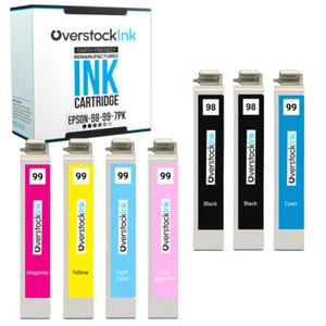 7X Compatible OSI Epson 98 & 99 Combo Pack Ink for Epson Artisan 725 730 800 810 - Picture 1 of 1