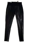 Assets By Spanx Women's All Over Faux Leather Black Leggings - Black Xl