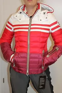 Bogner TEA D Damen Ski Jacke Rot Weiß Größe S 36 Neu mit Etikett - Bild 1 von 7