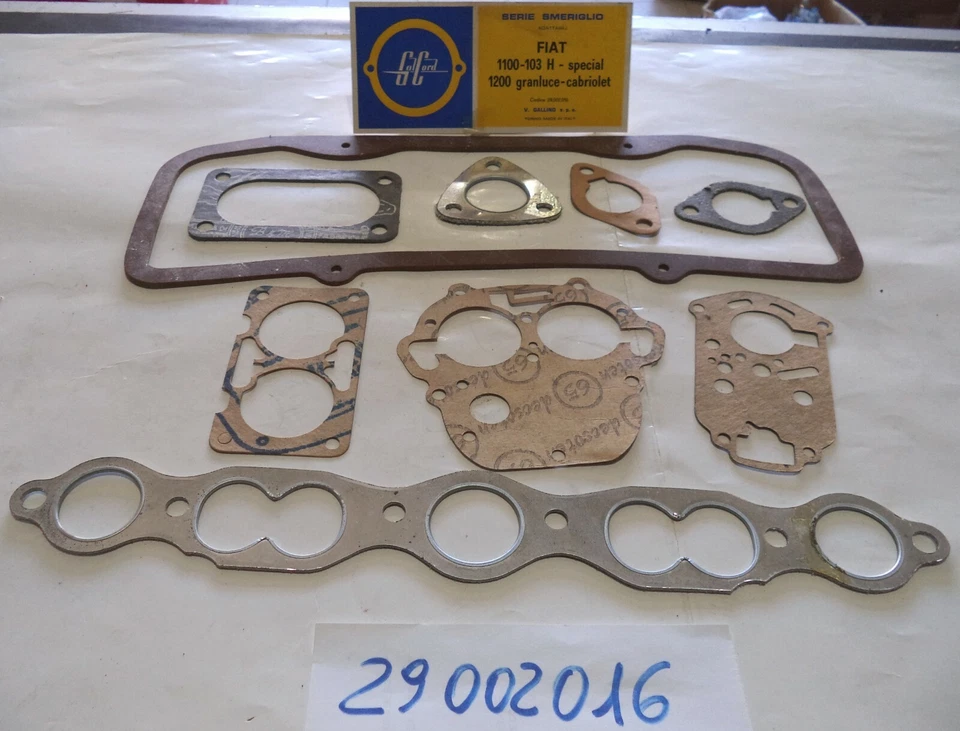 SERIE GUARNIZIONE SMERIGLIO PER FIAT 1100-103H-SPECIAL-1200 GRANLUCE-CABRIOLET Foto 1 de 1