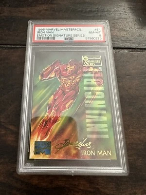 1995 Marvel Masterpieces IRON MAN #54 Emotion Signature Series PSA 8 Patelis - Image 1 of 2
