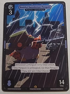 Vibes TCG Pudgy Non-Foil Bashful Swordsman Penguin 103/200 - Imagen 1 de 3