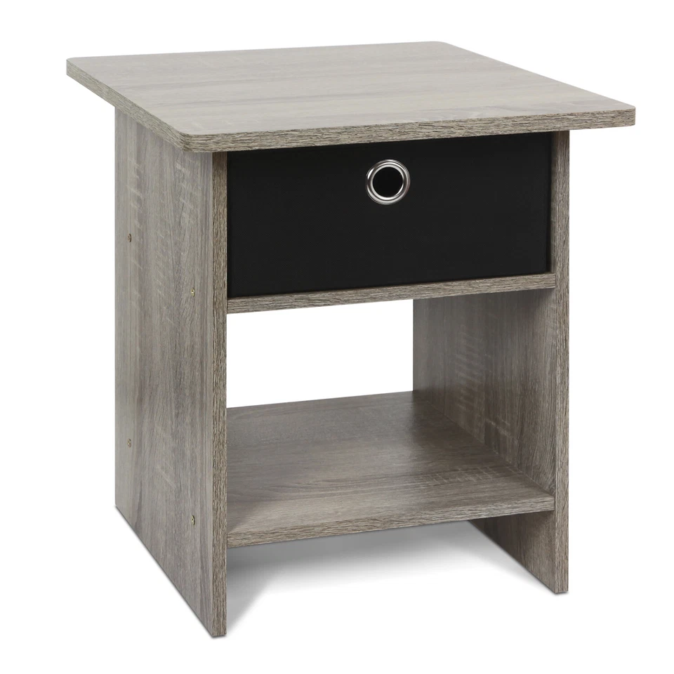 Furinno Dario End Table/ Night Stand Storage Shelf with Bin Drawer - Image 1 of 1