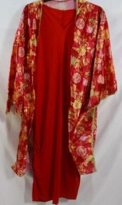 Disfraz Geisha Mujer 18-20 Vestido Halloween Rojo Manga Larga Disfraz Foto 1 de 2