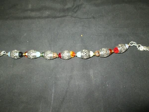 Brighton Beaded Bracelet, Swirly, 8" Great Condition - Picture 1 of 6