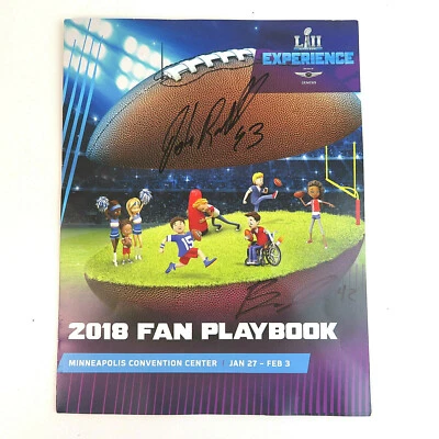 Libro de jugadas autografiado por John Randle del Super Bowl 2018 para fanáticos - Minnesota Vikings Foto 1 de 4