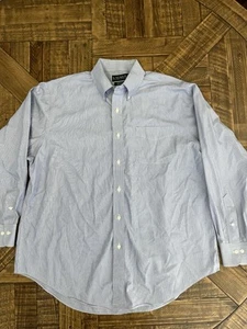 Lauren Ralph Lauren Green Label Long Non Iron Dress Shirt 17 34/35 Stripes 312 - Picture 1 of 7