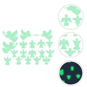  Glow in Dark Stickers Holiday Wall Decor Creative Carved Fluorescent - Picture 1 of 12