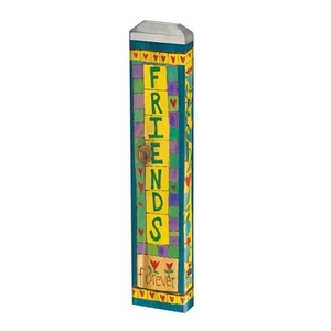 Choose Your Friends 13" Mini Art Pole Small Decorative Indoor/Outdoor Garden ... - Picture 1 of 6