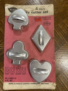 Mirro Aluminium 4-teiliges Ausstecher Set Spaten Club Diamant Herz S-3457-15 NEU - Bild 1 von 4