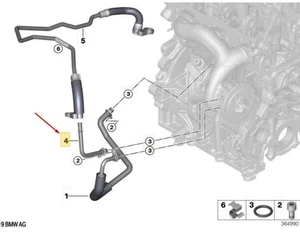 MINI CABRIO F57 Kühlmittelrücklaufleitung 11538687750 NEU ORIGINAL - Picture 1 of 2