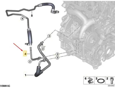 MINI CABRIO F57 Kühlmittelrücklaufleitung 11538687750 NEU ORIGINAL - Image 1 of 2