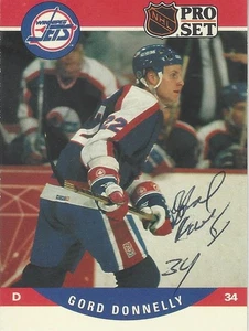GORD DONNELLY - 1990-91 Pro Set - Winnipeg Jets - original signiert - Bild 1 von 1