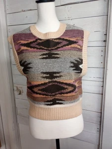 a.n.a Pullover Weste PS Aztec Southwest Strick Ärmellos Mehrfarbig Cropped Boho. - Bild 1 von 10