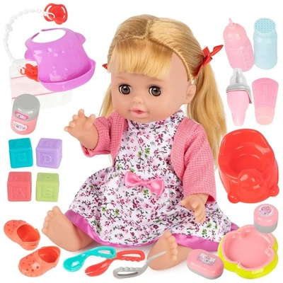 Sprechende Babypuppe MiMi 30 cm mit Zubehör ? Kinderplay Puppe Geschenk - Bild 1 von 4