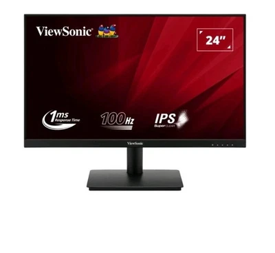 ViewSonic VA2432-H 24-inch Full HD IPS Monitor with Frameless Design, VGA, - Image 1 of 4