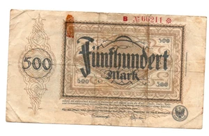 500 MARK  VG   BANKNOTE  FROM  GERMANY/DORTMUND   1922 - Picture 1 of 2