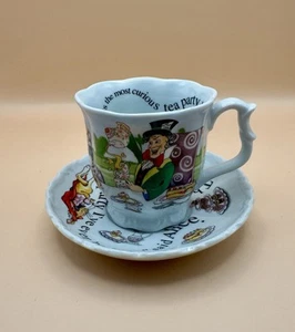 Paul Cardew Alice in Wonderland 150th Anniversary Tea Party Cup and Saucer Set - Picture 1 of 10