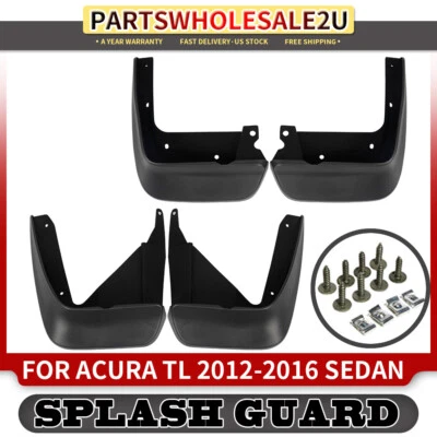 Guardabarros protector contra salpicaduras guardabarros diestro y derecho 4 piezas para Acura TL 2012-2015 2016 sedán Foto 1 de 4