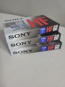 Lot Of 3 Sony 60 Minute High Fidelity Blank Audio Cassette Tapes New Sealed