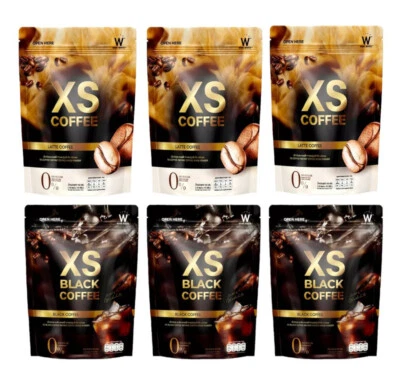 6 X Wink White XS Negro y Café Latte Suplemento Dietético Control de Peso Foto 1 de 4