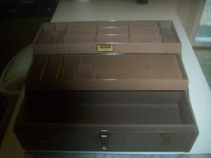 Vintage Kennedy T-18 2 Schubladen Angelgeräte Box 7" tief 8" hoch 18 3/8" lang - Bild 1 von 11