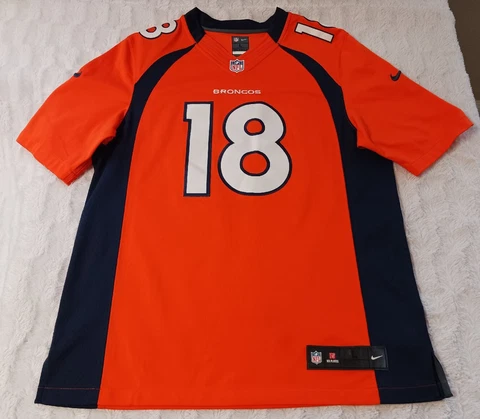 Nike Denver Broncos Throwback Jersey Payton Manning #18 NFL On Field Mens Large Cover