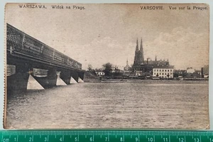 Tarjeta postal original PC Polonia de Varsovia Widok na Prage Varsovia década de 1900 - Imagen 1 de 2