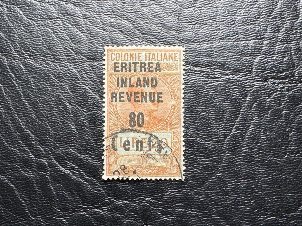 厄立特里亚 - 意大利财政邮票国王面对右 Opt 内陆收入 80c on20L 1946 — 第 1/1 张图片