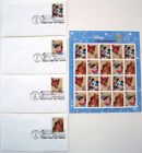 NEW Art of Disney Friendship Stamp Sheet +1st Day Covers (4)   US Postal Service