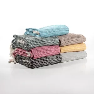 Cottony 100% Turkish Muslin Cotton Blanket - 4 Sizes, 7 Colors Soft & Breathable - Picture 1 of 65