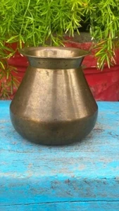 Collectible Antique Old Hand Forged Indian Fine Brass Made Drinking Water Pot - Picture 1 of 10