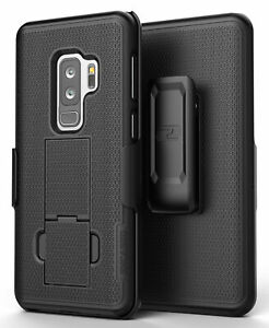For Samsung Galaxy S9 Plus Belt Clip Holster Case, Black Shell Combo - Encased