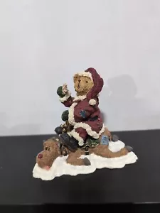 Boyds Bears "Jolly Ol St. Pudgenick on Pancake" 2003 Resin Figurine 4" - Picture 1 of 5