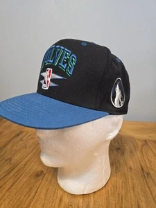 Minnesota Timberwolves Mitchell & Ness Fitted Size 7 Flat Bill Hat Cap - Picture 1 of 10