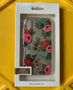 COQUE RIGIDE NEUVE TRANSPARENTE FLORALE POUR IPHONE X ou XS - PROTECTION CONTRE LES CHUTES DE 6 PIEDS - RIFLE PAPER CO - Photo 1 sur 5