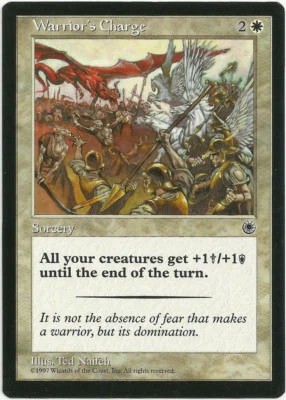 Magic the Gathering x4 Warrior's Charge Portal White Common Sorcery NM - Image 1 of 2