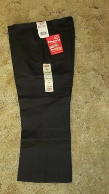 DICKIES Niñas Junior Negro Uniforme Capri Talla 9 Corte Bota Cintura 30" x Ins 21.5"  Foto 1 de 4