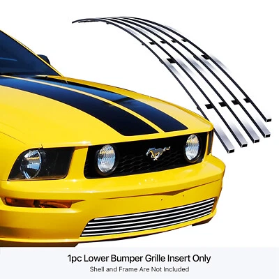 For 2005-2009 Ford Mustang GT V8 Lower Stainless Chrome Billet Grille Insert - Image 1 of 4