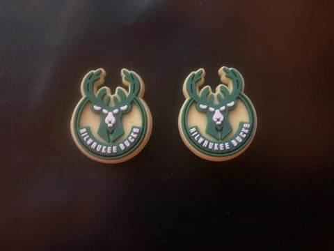 2 Milwaukee Bucks Croc/Bracelet Charms NBA Basketball A Cover