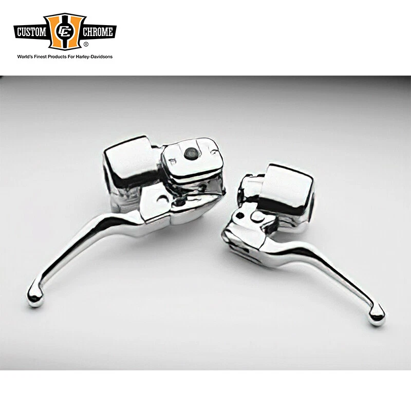 Chrome 9/16"Handlebar Control Kit For Harley Single Disc 96-06 Master Cylinder - Image 1 of 1