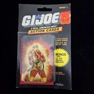 1986 HASBRO G.I. JOE ACTION CARD STICKER PACK SEALED ON TOP 12 Blowtorch - Image 1 of 2