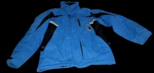 Spyder Ski Jacket Kids Boys Youth Large Size 14 Blue Black Full Zip Winter Coat - Picture 1 of 7