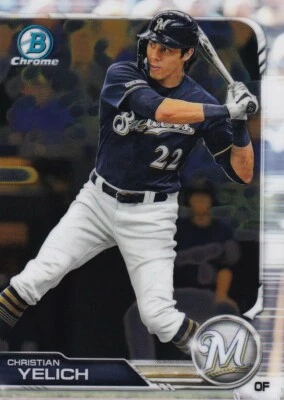2019 BOWMAN CHROME CHRISTIAN YELICH MILWAUKEE BREWERS - C4405 - Image 1 of 2